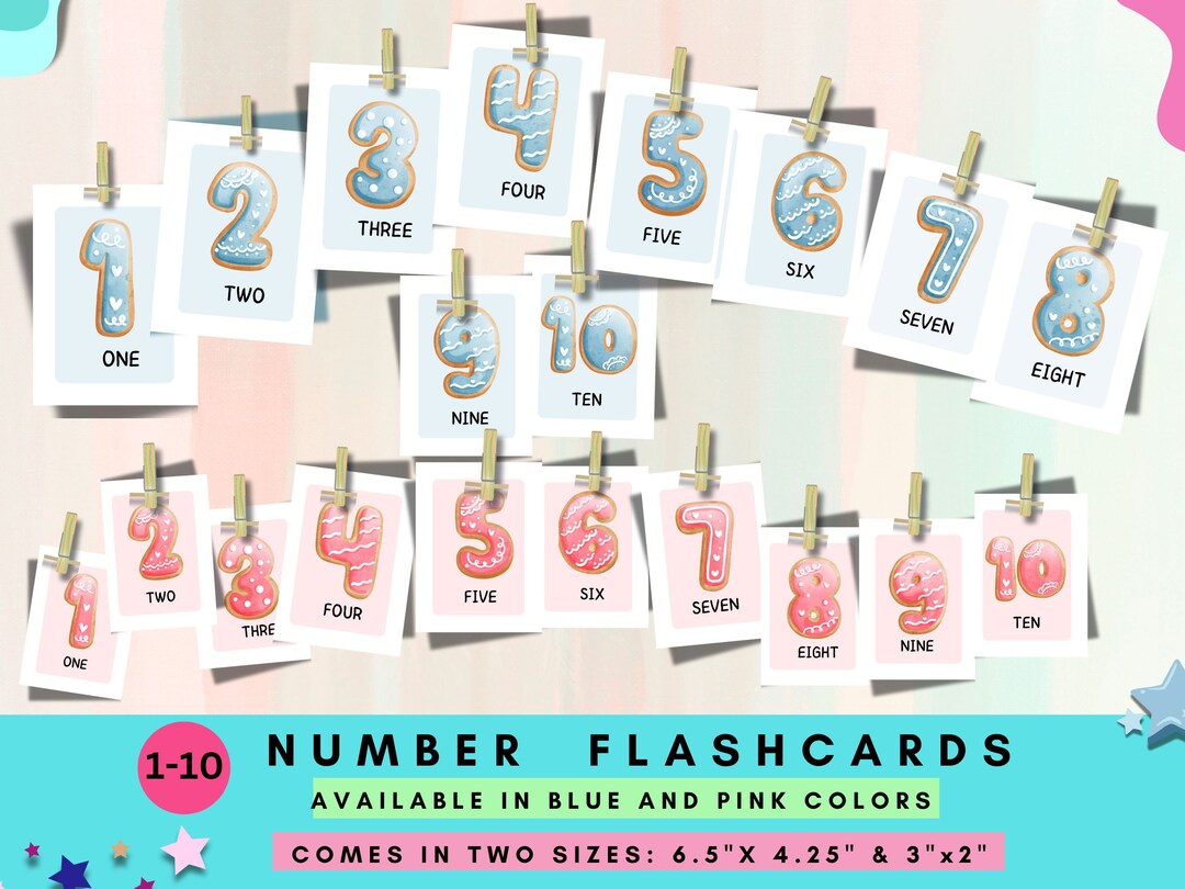 Number Flashcards for Toddlers: Counting Cards 1-10 (printable) - Etsy ...