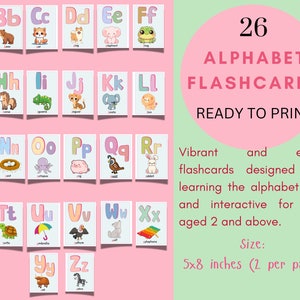 Alphabet Flashcards|ABC Flashcards|Alphabet Cards|homeschool|printable flashcards|Alphabet printable|Classroom Decor|Montessori Printables
