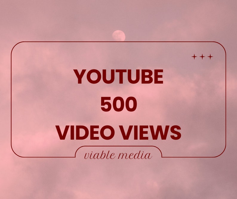 Youtube 500 Video Views - Etsy
