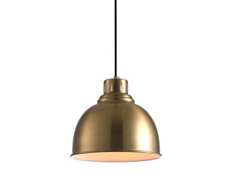 1-Licht Bauernhaus Gold Single Dome Shaded Anhänger Leuchte