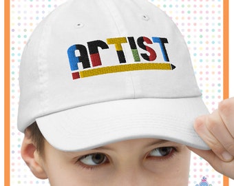 Chapeau artistique pour enfants, chapeau créatif, chapeau de designer, chapeau design, chapeau à crayons, chapeau de designer artsy