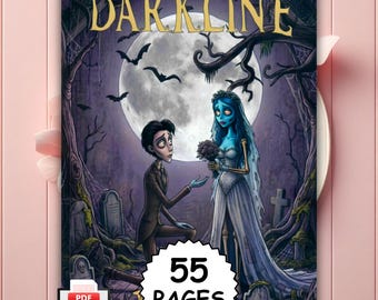 Mystery Coloring By Number Darkline, Coloring Book, Color by Dark Horror Numbers, Print & Use on Tablet, Spooky PDF