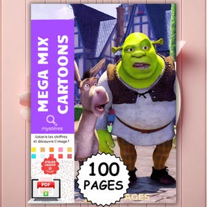 Tajemnicze kolorowanki po numerach, mega mix, 100 stron, cyfrowa wersja do pobrania w formacie PDF, kolorowanki po numerach, kolorowanka