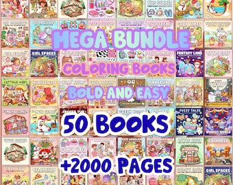 Cozy Coloring Book Bundle Over 2000 Printable Coloring Pages Adult Coloring Pages in PDF & PNG Instant Digital Download Cocowyo