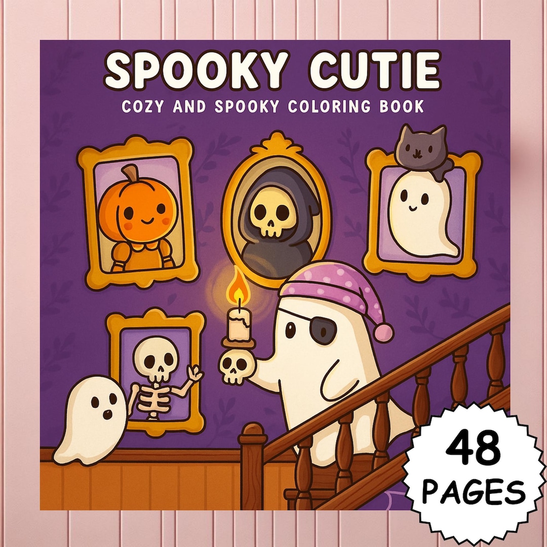 Spooky Cutie Bold and Easy Coloring Book for Adults - Cute Halloween ...