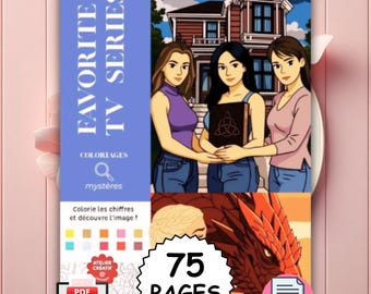 Mystery TV Series Coloring Pages - PDF & PNG Pack - Over 59 Printable Drawings
