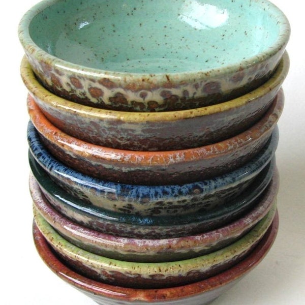 Stack of eight colorful prep bowls Custom Made