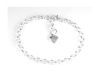 girls silver charm bracelet