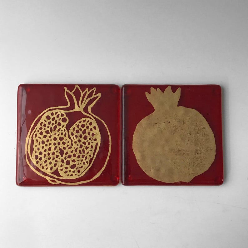 Kiku Handmade Fused Glass Coaster