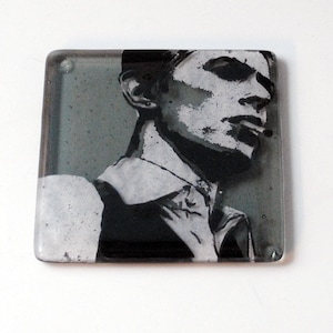 Bowie - Thin White Duke -  Fused Glass Coaster
