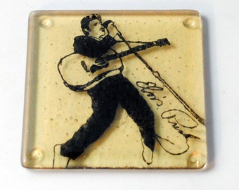 Elvis Fused Glass Coaster