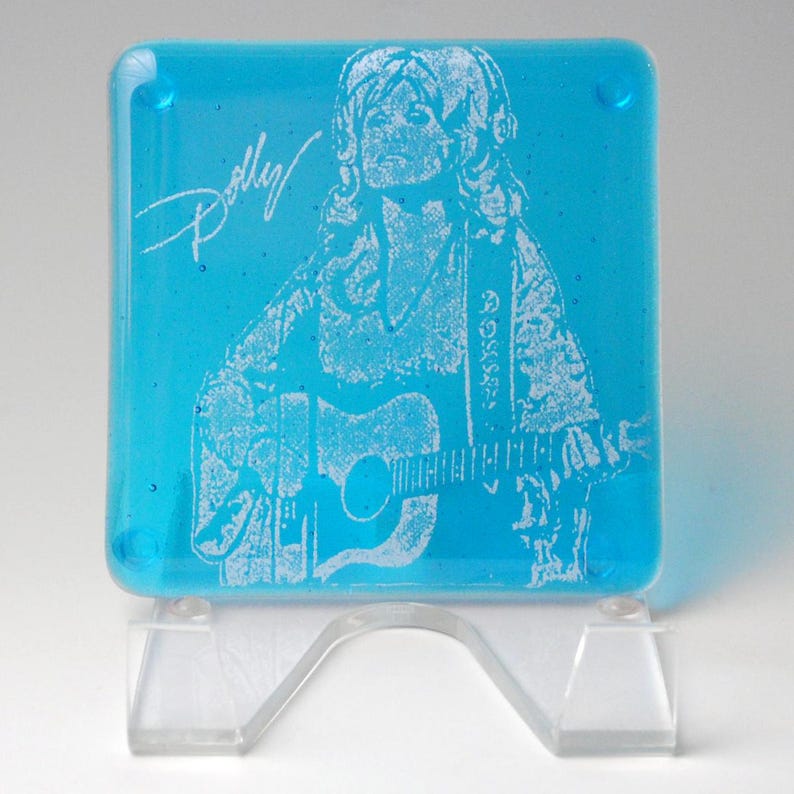 Kiku Handmade Fused Glass Coaster - Thumbnail 3