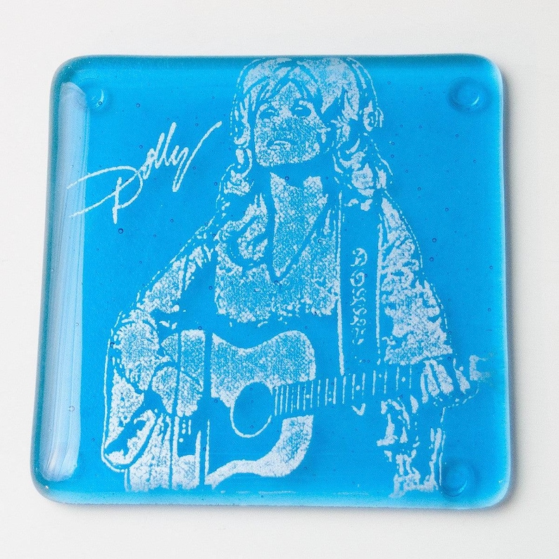 Kiku Handmade Fused Glass Coaster - Thumbnail 4