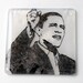 Tupac Shakur Rapper Singer Fused Glass Coaster, Music, 2pac, Makaveli ...
