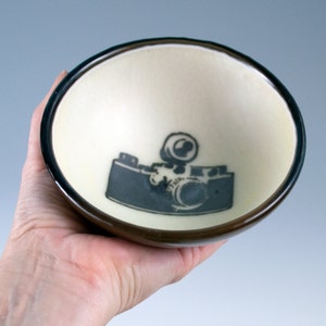 Camera Small Fused Glass Bowl image 1