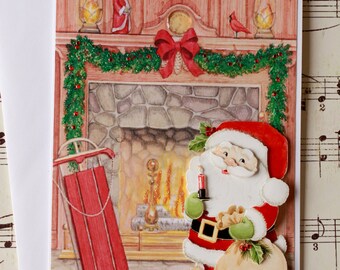 3D Santa Claus Christmas Card