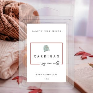 Cardigan Soy Wax Melts - Cozy Fall Scent Inspired by Sweater Weather & Flannel - Handmade in Small Batches