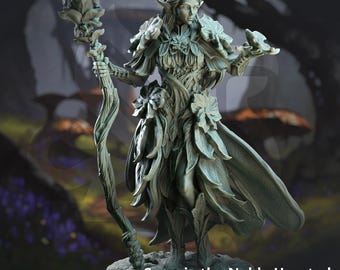 Synoria The Noblehearted | Elf Mage Wizard Sorcerer Druid| 32mm / 28mm / 75mm | Ideal for Tabletop RPGs | Dungeons and Dragons - Dm Stash
