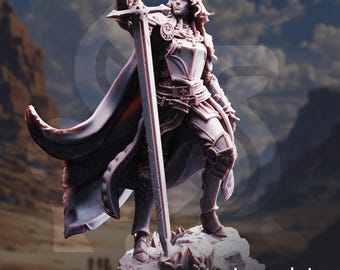 Jeanne Maid | Mensch Paladin NPC Kämpfer | 32mm / 28mm / 75mm | Ideal für Tabletop-Rollenspiele | Dungeons and Dragons - Dm Stash