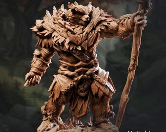 Bear Folk Druid Of The Tundra | NPC Mage Sorcerer Druid | 32mm / 28mm / 75mm | Ideal for Tabletop RPGs | Dungeons and Dragons - Dm Stash