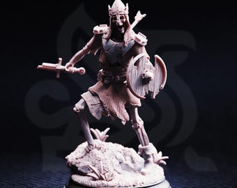 Skelett Lost Crusader DND Miniatur | 32 mm Resin Rollenspielfigur Dungeons and Dragons