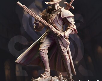 Sir Harian Gunslinger DND Miniatur | 32 mm Resin Rollenspielfigur Dungeons and Dragons