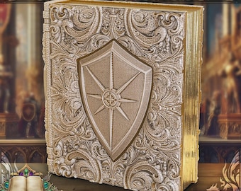Libro de Torre de Dados de Paladín / Tomo de Almacenamiento de Dados de Dungeons & Dragons / Bandeja de Dados de RPG / Regalo de Bardo / Organizador de Accesorios de TTRPG