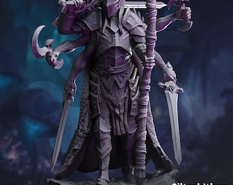 Siltrak'thos | Drow Dark Elf Paladin Fighter | 32mm / 28mm / 75mm | Ideal for Tabletop RPGs | Dungeons and Dragons - Dm Stash