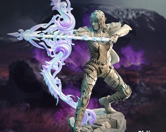 Eldaria Arkender Bogenschütze DND Miniatur | 32 mm Resin Rollenspielfigur Dungeons and Dragons
