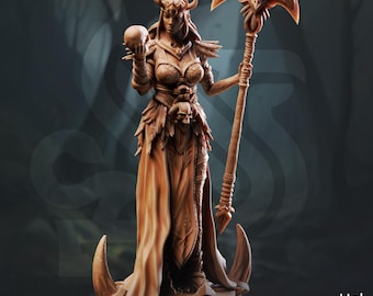 Hel Maiden Of Death| Elf Wizard Sorcerer Villian Nordic | 32mm / 28mm / 75mm | Ideal for Tabletop RPGs | Dungeons and Dragons - Dm Stash