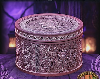 Almacenamiento de dados Warlock's Vault / Caja de dados segura con tapa de rosca / Soporte para dados DND / Bóveda de dados de fantasía para juegos de rol de mesa / Capacidad para 1 juego