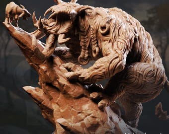 The Frost Horned Beast | Nordic Creature Familiar Monster  | 32mm / 28mm / 75mm | Ideal for Tabletop RPGs | Dungeons and Dragons - Dm Stash