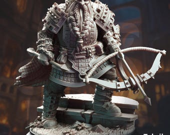 Tokrik | Zwerg Duergar Kämpfer Waldläufer Jäger | 32mm / 28mm / 75mm | Ideal für Tabletop-Rollenspiele | Dungeons and Dragons - Dm Stash