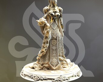 Cedhelieth Drow Elfe Magier DND Miniatur | 32 mm Resin Rollenspielfigur Dungeons and Dragons