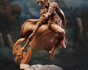 Lotte | Human Fighter Barbarian Viking Nordic Paladin| 32mm / 28mm / 75mm | Ideal for Tabletop RPGs | Dungeons and Dragons - Dm Stash