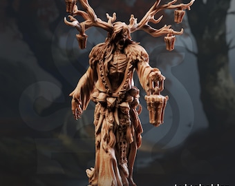 Elderwood Draugr | Undead NPC Monster Enemy Nordic Deer | 32mm / 28mm / 75mm | Ideal for Tabletop RPGs | Dungeons and Dragons - Dm Stash