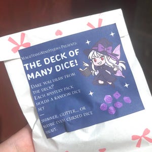 Mystery Dice Set | The Deck of Many Dice | DnD Dice Grab Bag | RPG Dice Mystery Bag | TTRPG Gift | Resin Glitter Dice | Dungeons and Dragons