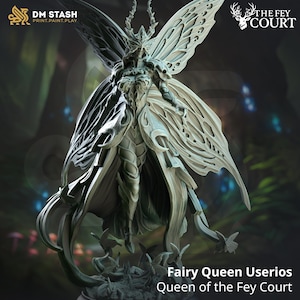 Userios The Fey Queen | Archfey Fairy Mage | 32mm / 28mm / 75mm | Ideal for Tabletop RPGs | Dungeons and Dragons - Dm Stash