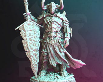 Morian Paladin Menschen Elfe Kämpfer DND Miniatur | 32 mm Resin Rollenspielfigur Dungeons and Dragons