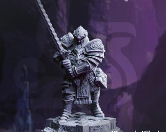 Kharmir Kilrak | Dwarf Duergar Paladin Fighter | 32 mm / 28 mm / 75 mm | Idealny do gier RPG | Dungeons and Dragons - Dm Stash