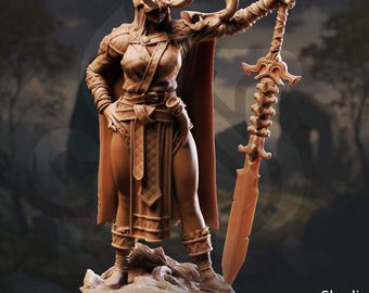 Skadi | Human Fighter Barbarian Viking Nordic Paladin| 32mm / 28mm / 75mm | Ideal for Tabletop RPGs | Dungeons and Dragons - Dm Stash