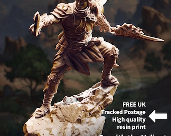 Reyvith The Valiant | Elf Fighter Paladin | 32mm / 28mm / 75mm | Ideal for Tabletop RPGs | Dungeons and Dragons - Dm Stash