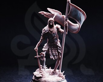 Skelett Lost Crusader DND Miniatur | 32 mm Resin Rollenspielfigur Dungeons and Dragons