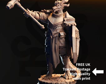 Azmordion's Chosen | Dragonborn Knights Fighter Paladin | 32mm / 28mm / 75mm | Ideal for Tabletop RPGs | Dungeons and Dragons - Dm Stash