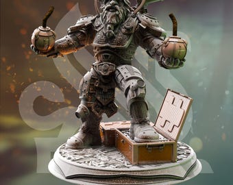 Duktuk | Zwerg Handwerker Waldläufer | 32mm / 28mm / 75mm | Ideal für Tabletop-Rollenspiele | Dungeons and Dragons - Dm Stash
