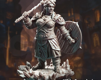 Kilda Kleriker | Zwerg Duergar Magier Paladin | 32mm / 28mm / 75mm | Ideal für Tabletop-Rollenspiele | Dungeons and Dragons - Dm Stash