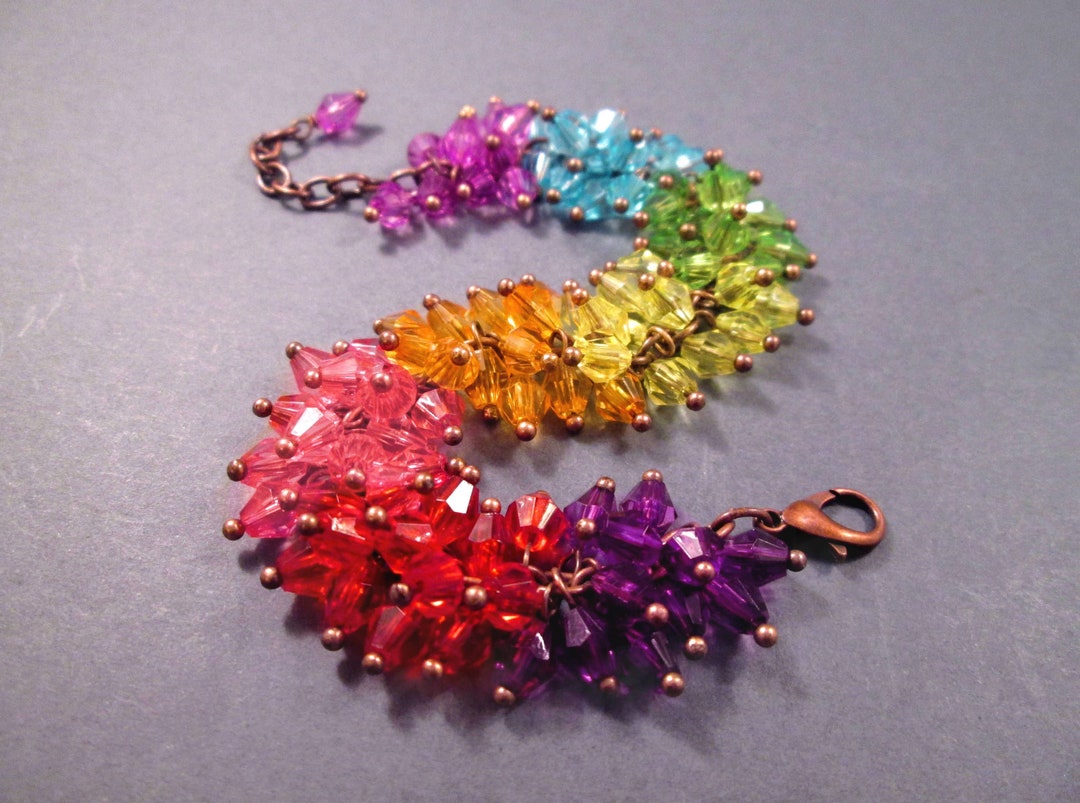 Cha Cha Multi Metallic Stretch Bead & Chain Bracelet main image 1