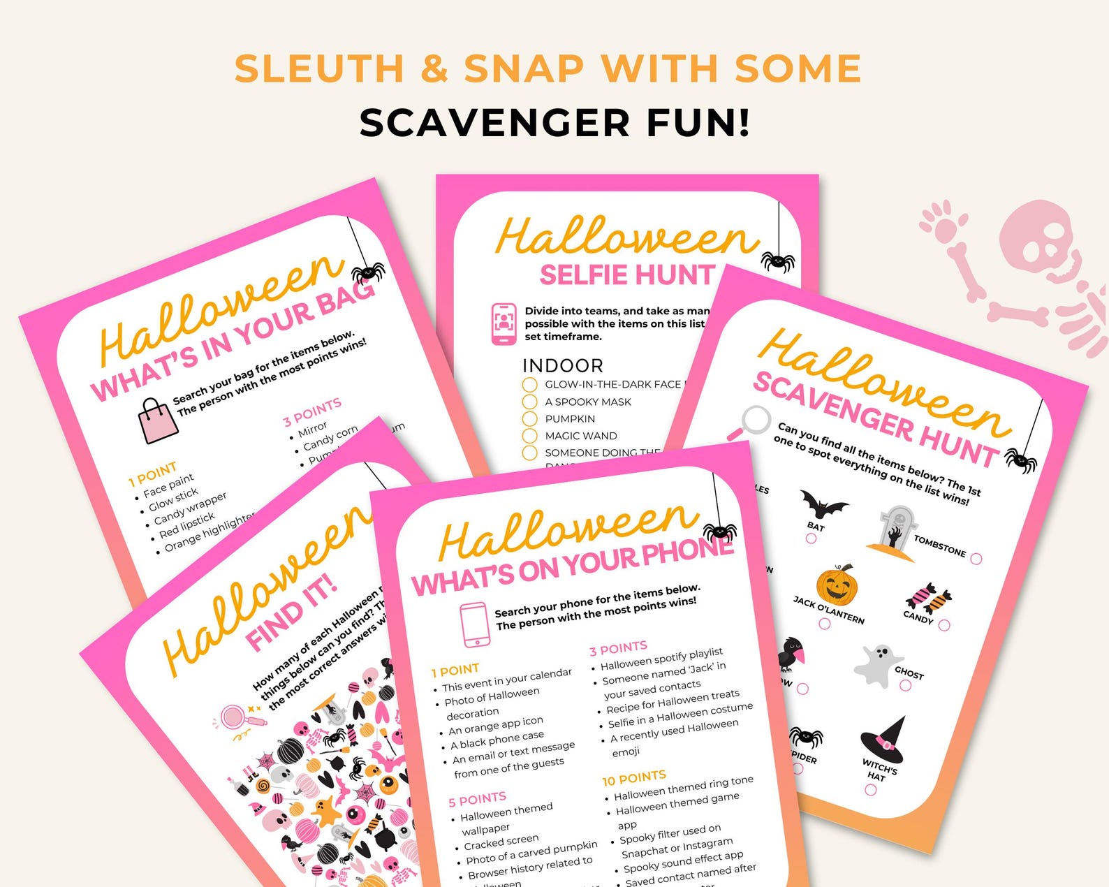 Printable Halloween Party Games Bundle for Kids, Teens and Adults ...