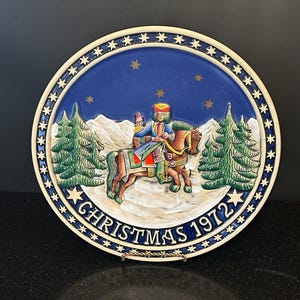 Bavarian Christmas  Plate - 1972 - 10 1/2&quot; Round