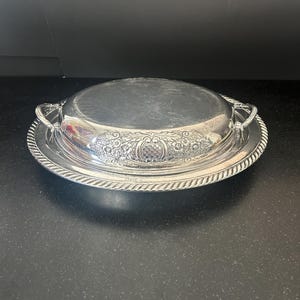 Oval Silver Bowl With Lid